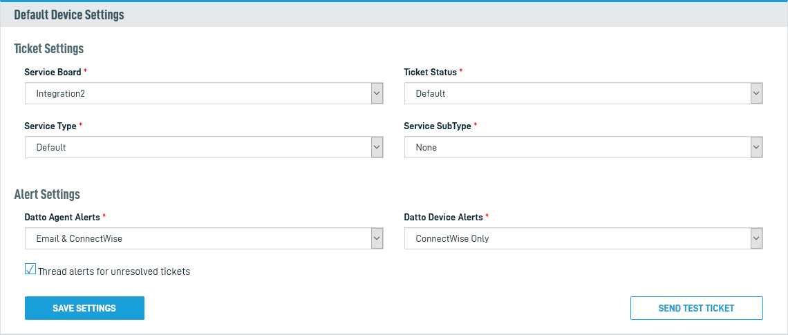 How Do I Integrate ConnectWise Manage 2.0 with My Datto Device?